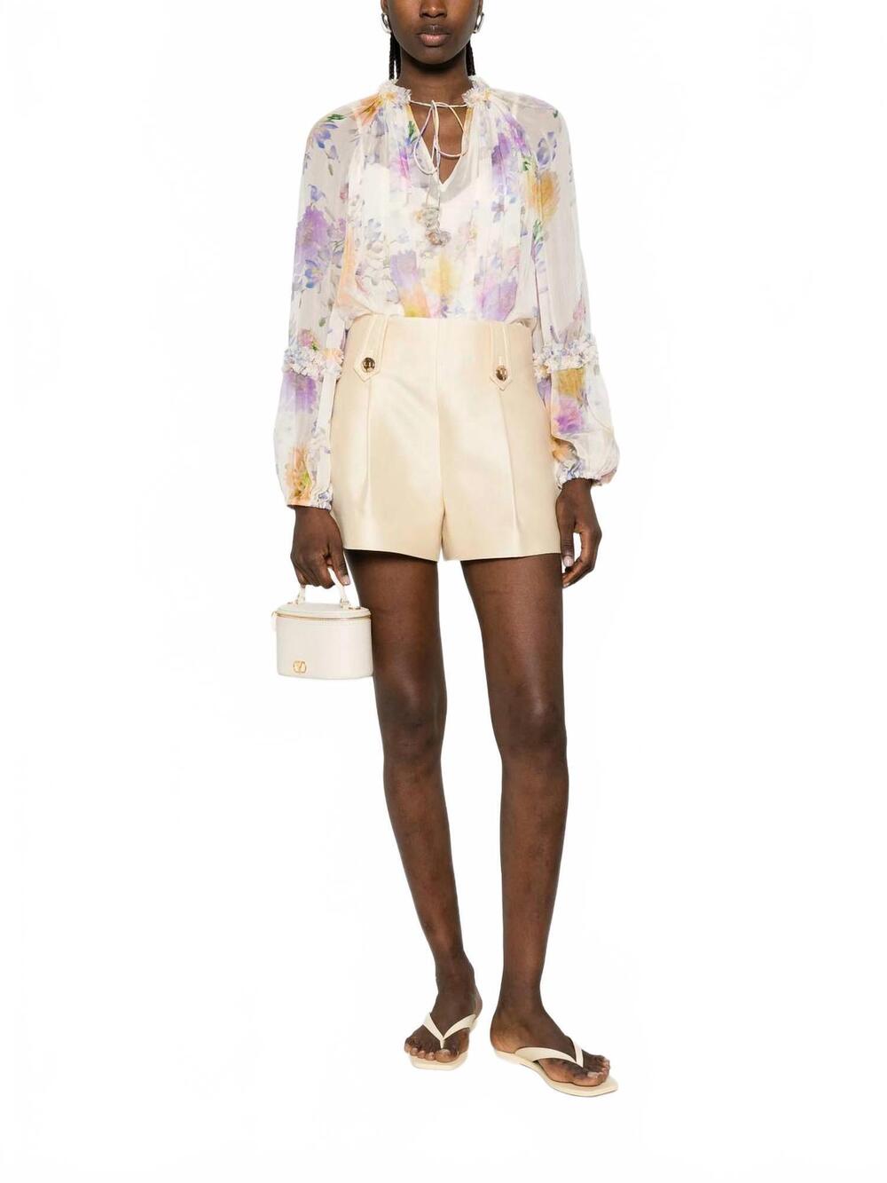 NEW ZIMMERMANN luna tailored short in off-white